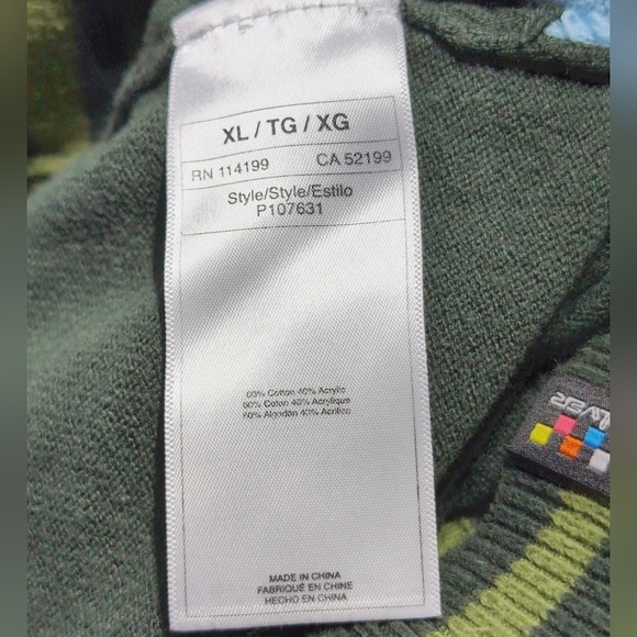 Vintage Quicksilver XL Striped Green / Blue Skateboard Sweater - Picture 6 of 8